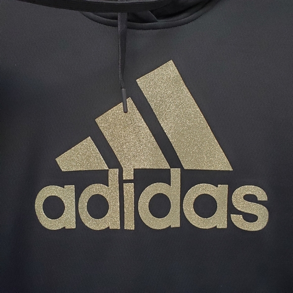Adidas Women's Originals Shine Logo Navy Blue Mesh lining sweatshirt size Large - Picture 3 of 10